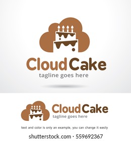 Cloud Cake Logo Template Design Vector or Icon