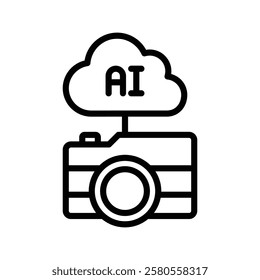 Cloud Camera line icon, editable vector icon, pixel perfect, illustrator ai file