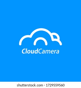 cloud camera logo template design