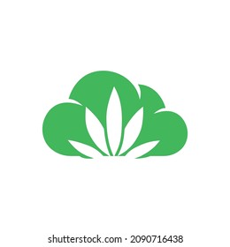 Cloud-Cannabis-Logo-Design-Symbol, Vektorgrafik-Vorlage