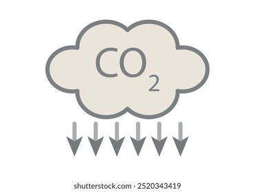 Cloud of carbon dioxide emissions from pollution