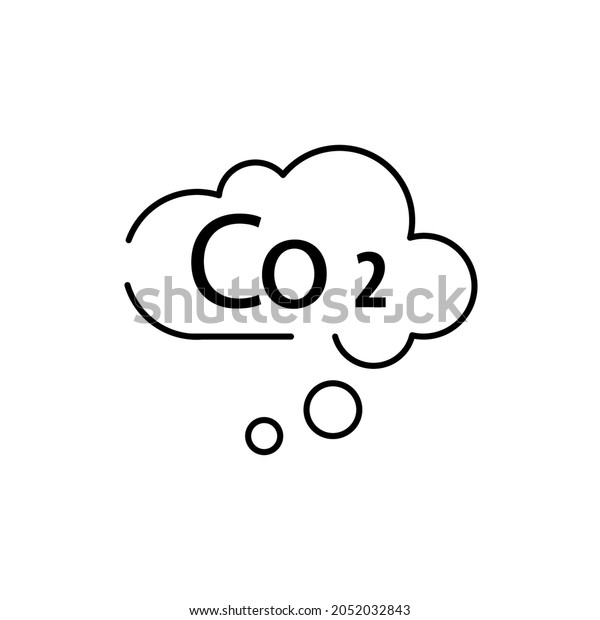 Cloud and\
carbon icon. Ecology and Environment-related line icon. Global\
Warming, Forest, Organic Farming, and\
more