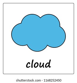 Cloud Card Worksheet Children Education Game Stock Vector (Royalty Free ...