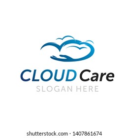 cloud care logo vector inspiration