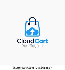 Cloud Cart Logo Vector Template Design. Good for Business, Start up, Agency, and Organization