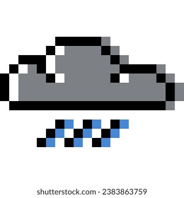 Cloud-Cartoon-Symbol im Pixelstil