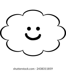Cloud-Cartoon im Symbolstil