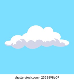 cloud cartoon image with blue bacground