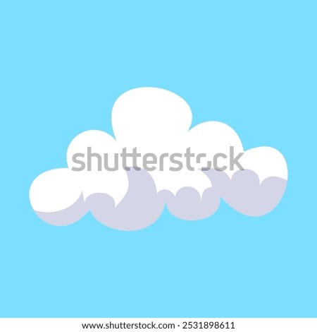 cloud cartoon image with blue bacground