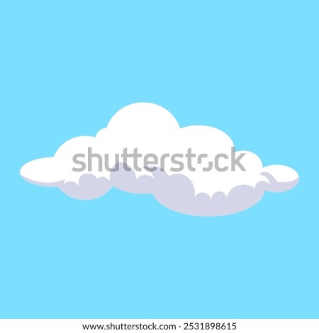 cloud cartoon image with blue bacground