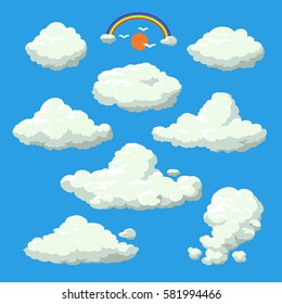 Cloud cartoon style vector illustration background