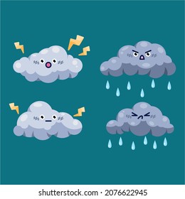 cloud cartoon style weather sky