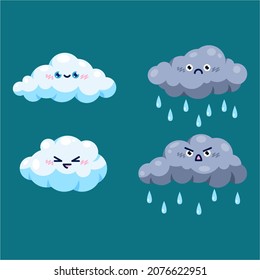 cloud cartoon style weather sky