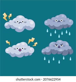 cloud cartoon style weather sky