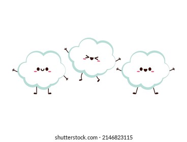 Cloud cartoon vector. Cloud character design.