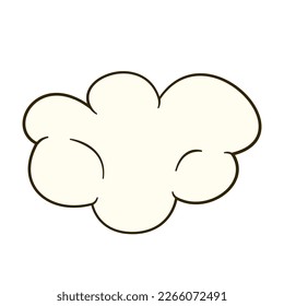 Cloud. Cartoon. Vector illustration. Isolated on white background