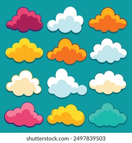 cloud cartoon vector illustration pack