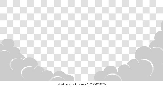 Cloud cartoon vector on transparent background