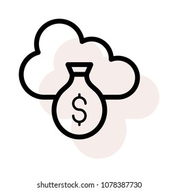 cloud cash bag 