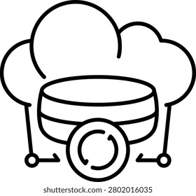 Cloud CDN Illustration vector Icon Design