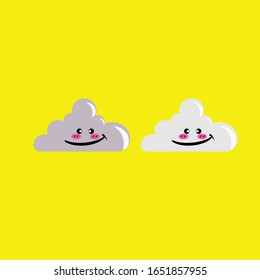 cloud character design, cute, simple