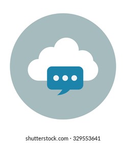 
Cloud Chat Colored Vector Illustration
