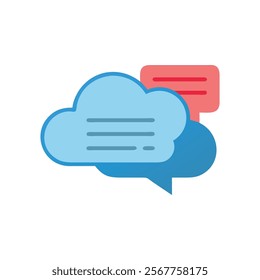 Cloud Chat Icon for Online Communication