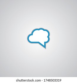 Cloud Chat Logo Inspiration Template. Perfect to use for Technology Company