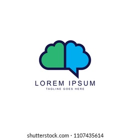 cloud chat logo template