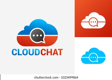 Cloud Chat Logo Template Design Vector, Emblem, Design Concept, Creative Symbol, Icon