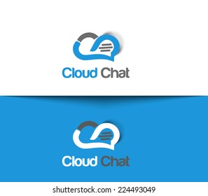 Cloud Chat Symbol for Logo Design