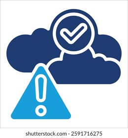 Cloud Check Icon Element For Design
