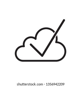 Cloud and checklist icon