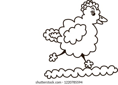 Cloud chicken flying over the cloud