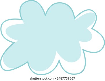 Cloud Childish Icon Vector Illustration
