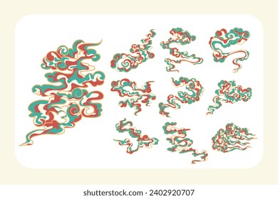 Cloud Chinese Style Illustration Pack