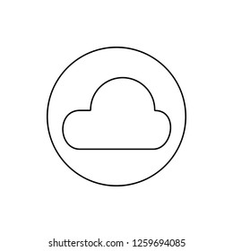 cloud in a circle icon. Element of web for mobile concept and web apps icon. Thin line icon for website design and development, app development