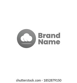 Cloud and circle modern and simple logo design template with elegant colored