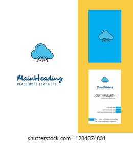 Cloud circuit  Creative Logo and business card. vertical Design Vector