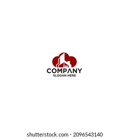 Icono de plantilla de diseño de logotipo de Ciudad de la nube