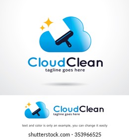 Cloud Clean Logo Template Design Vector