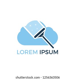 Cloud cleaning logo design. Cleaning Service Logo Design. 