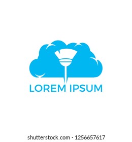 Cloud cleaning logo design. Cleaning Service Logo Design. 