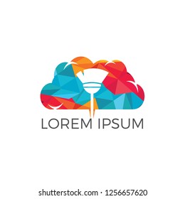 Cloud cleaning logo design. Cleaning Service Logo Design. 