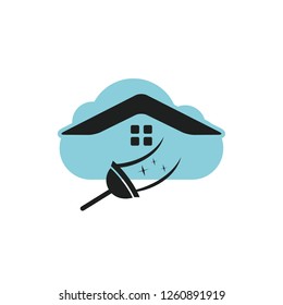 Cloud cleaning logo design. Cleaning Service Logo Design. 