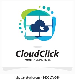 Cloud Click Logo Design Template