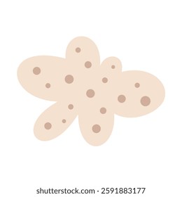 Cloud clipart, cute seasonal object in cartoon flat style. Hand draw vector illustration