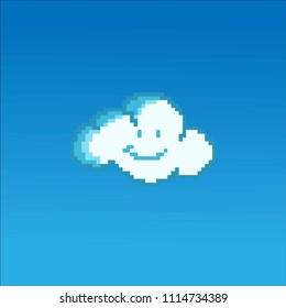 Cloud, Cloudlet In Pixel Art, 8 Bit, 16 Bit