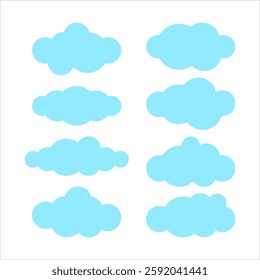 cloud, clouds shape, cloud icon, cartoon blue cloud illustration