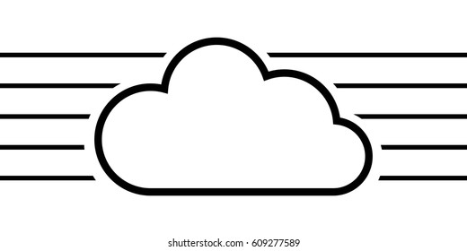 Cloud cloudy template create a logo for a cloud data repository, the vector template